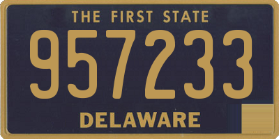 DE license plate 957233