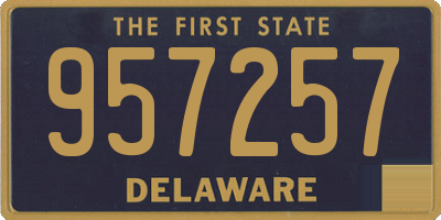 DE license plate 957257
