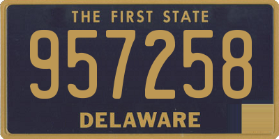 DE license plate 957258