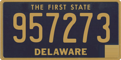 DE license plate 957273