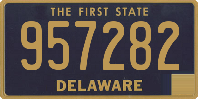 DE license plate 957282