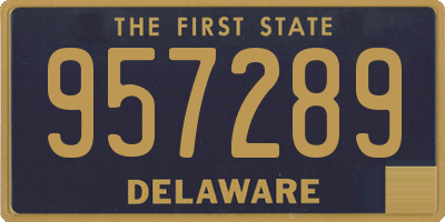 DE license plate 957289