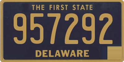 DE license plate 957292