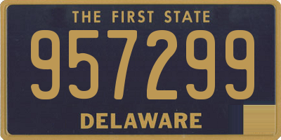DE license plate 957299