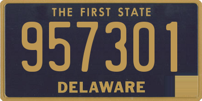 DE license plate 957301