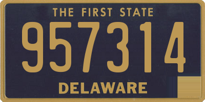 DE license plate 957314