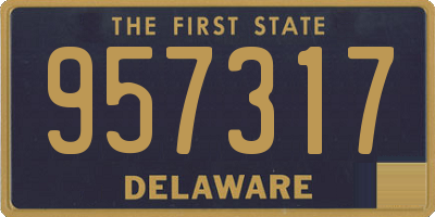 DE license plate 957317