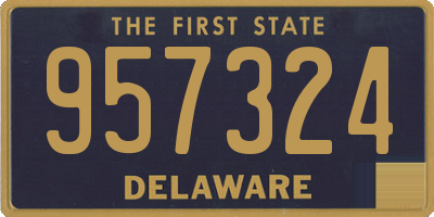 DE license plate 957324