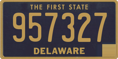 DE license plate 957327