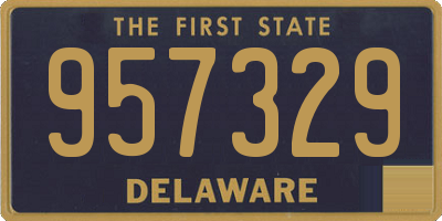 DE license plate 957329