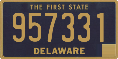 DE license plate 957331