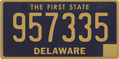 DE license plate 957335