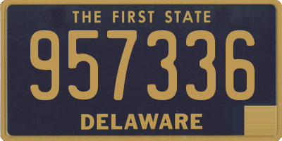 DE license plate 957336