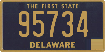 DE license plate 95734