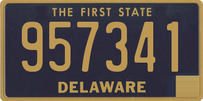 DE license plate 957341
