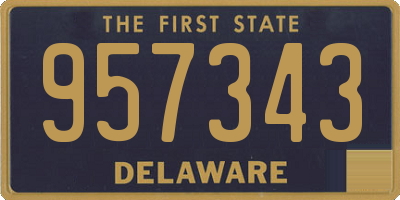 DE license plate 957343
