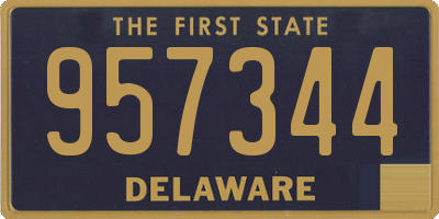 DE license plate 957344