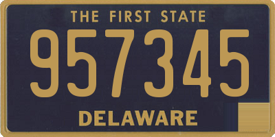 DE license plate 957345