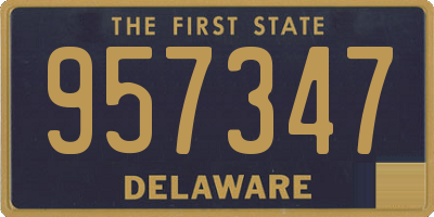 DE license plate 957347