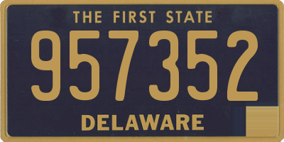 DE license plate 957352