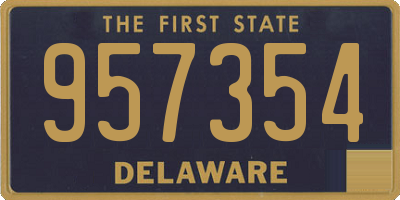 DE license plate 957354