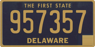 DE license plate 957357