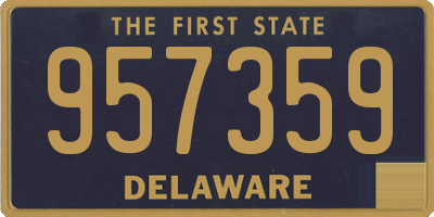 DE license plate 957359