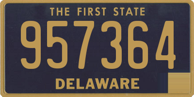 DE license plate 957364
