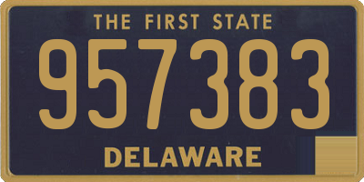 DE license plate 957383