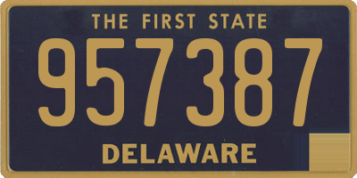 DE license plate 957387