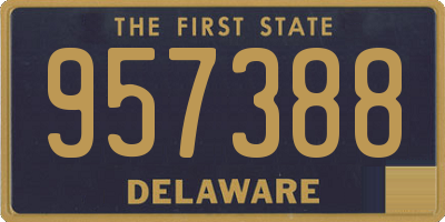 DE license plate 957388