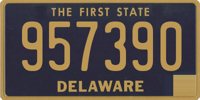 DE license plate 957390