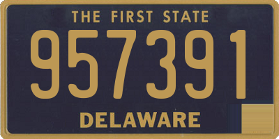DE license plate 957391