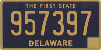 DE license plate 957397