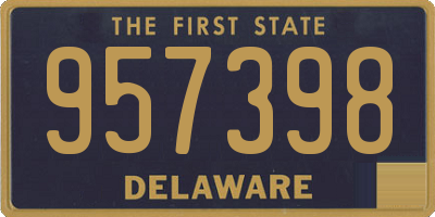 DE license plate 957398