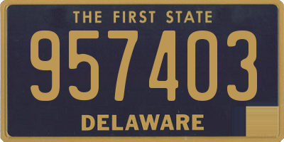 DE license plate 957403