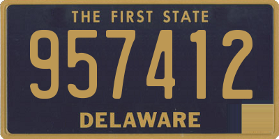 DE license plate 957412