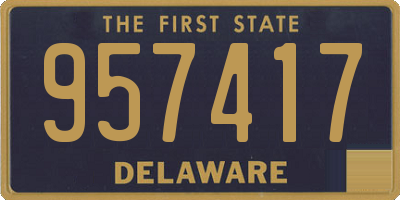DE license plate 957417