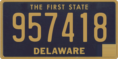 DE license plate 957418