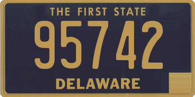 DE license plate 95742