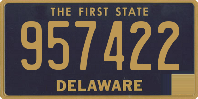DE license plate 957422