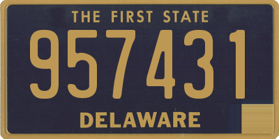DE license plate 957431