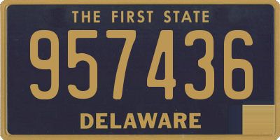 DE license plate 957436