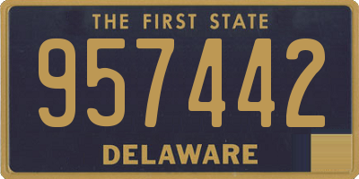 DE license plate 957442