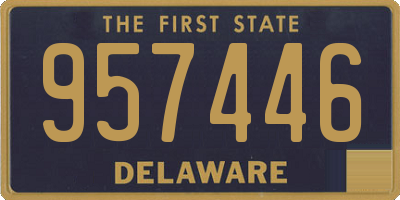 DE license plate 957446