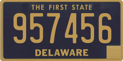 DE license plate 957456