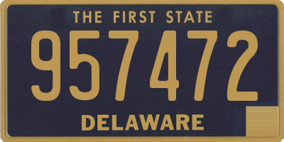 DE license plate 957472