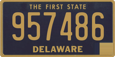 DE license plate 957486