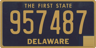 DE license plate 957487