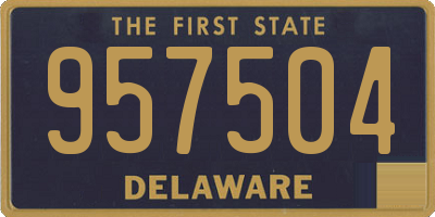 DE license plate 957504